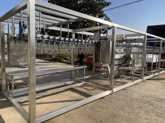 ハラル労働省エネの小鶏の屠殺システム 小規模屠殺場のためのCE認証スーツで労働者が少ない